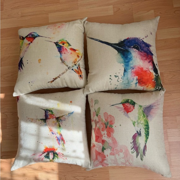 Humming birds pillow - Picture 4 of 6